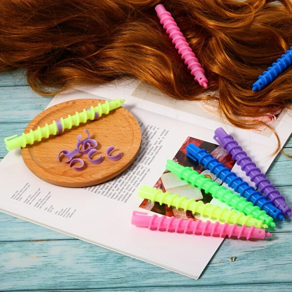 20pcs Hair Curler Set Spiral Hair Perm Rods DIY Plastic Barber Hairdressing Styling Curling Perm Rods - Image 10