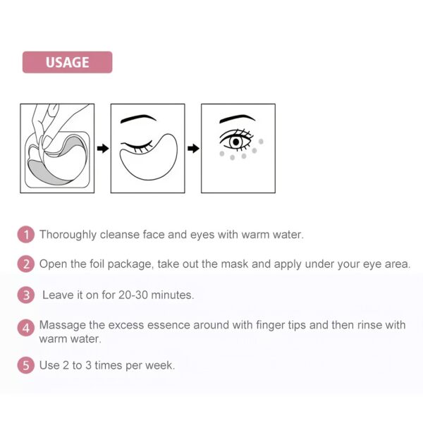 Pink Under Eye Mask, Reduce The Look Of Aging Hyaluronic Acid Eye Patches, Fight Dark Circles, Eye Bags, And Wrinkle, For Women And Men - Image 9
