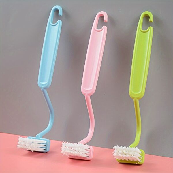 1pc V-shaped Toilet Brush, Small Toilet Brush, No Dead Corner Cleaning Brush, The Household Bathroom Artifact, Can Turn The Toilet Elbow To Hang On The Wall SS - Image 9