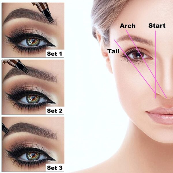 Eyebrow Tattoo Pen, Waterproof Long Lasting Microblading Eyebrow Pencil With A Micro-Fork Tip Applicator, Creates Natural Eyebrow Makeup, Draw Clear Eyebrows, Gifts For Women - Image 10