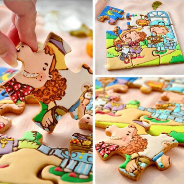 1pc Stainless Steel Jigsaw Puzzle Piece Cookie Cutter - 6.1x4.32cm - Ideal for Birthday-Themed Pastries & Fondant Decorations, Durable Sugarcraft Baking Tool, Cookie Cutters for Baking - Image 10