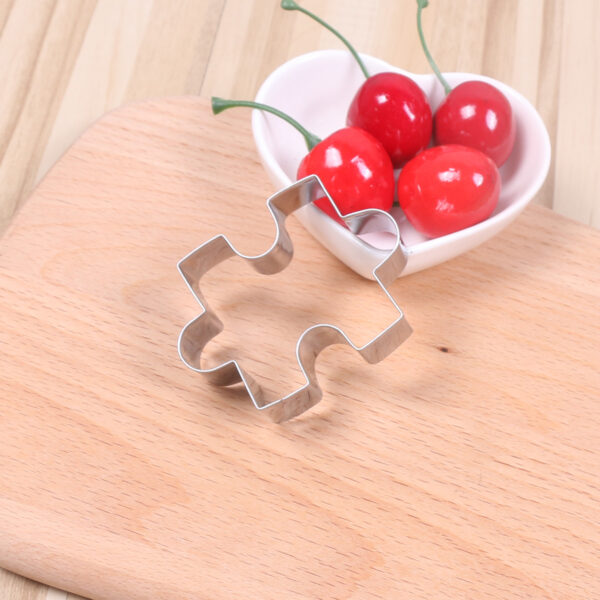 1pc Stainless Steel Jigsaw Puzzle Piece Cookie Cutter - 6.1x4.32cm - Ideal for Birthday-Themed Pastries & Fondant Decorations, Durable Sugarcraft Baking Tool, Cookie Cutters for Baking - Image 13