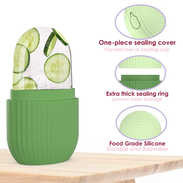 Silicone Ice Face Roller with Cucumber Design - Ideal for Eye and Neck Contouring, Beauty Facial Massage Tool, Unscented, No Battery Needed, Skin Care Essentials|Cucumber Theme Decor|Silicone Material - Image 18