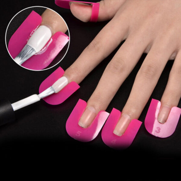 26 Pcs 10 Sizes U Curve Shape Nail Protector, Nail Polish Spill Proof Protector Tools, Nail Art Tools - Image 16