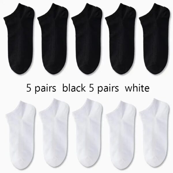 1/5/10 Pairs of Comfortable Breathable Ankle Socks for Men and Women - Perfect for Spring and Summer - Image 12