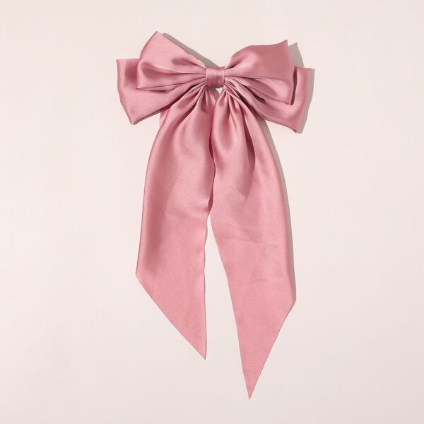 Korean Style Fashion Large Red Bow Knot Fabric Hair Clip Women Long Ribbon Butterfly Hair Clip - Image 11