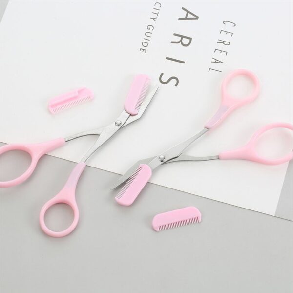 Eyebrow Trimmer Scissor With Comb Facial Hair Removal Makeup Tool Grooming Shaping Shaver Cosmetic Accessory - Image 4