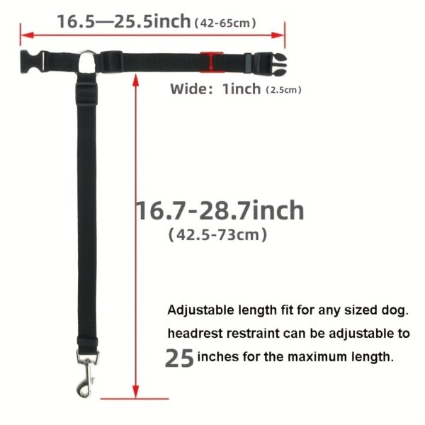Secure Your Pet in the Car with This Adjustable Harness & Seat Belt Lead Leash! - Image 4