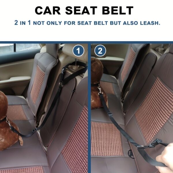 Secure Your Pet in the Car with This Adjustable Harness & Seat Belt Lead Leash! - Image 15