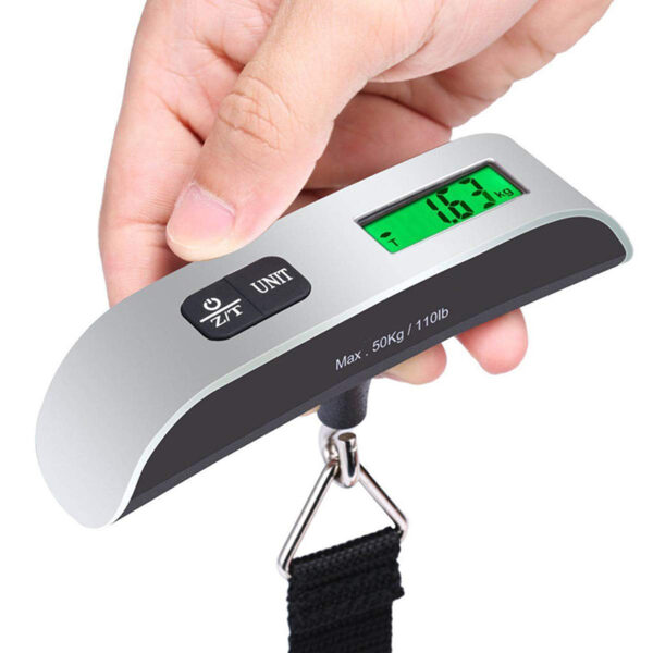 1pc 110lb/50kg Digital Handheld Luggage Hanging Baggage Scale, hand Scale, Mini Portable Electronic Scale, Express Scale With Backlight LCD Display, Travel Must Haves - Image 4