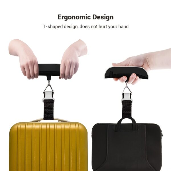 1pc 110lb/50kg Digital Handheld Luggage Hanging Baggage Scale, hand Scale, Mini Portable Electronic Scale, Express Scale With Backlight LCD Display, Travel Must Haves - Image 2