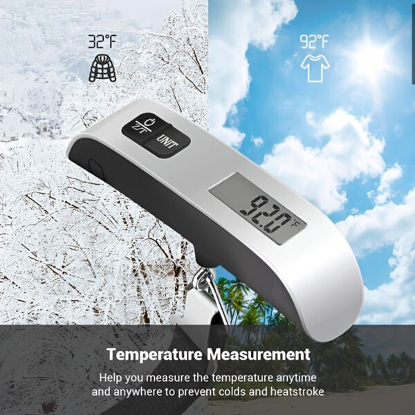 1pc 110lb/50kg Digital Handheld Luggage Hanging Baggage Scale, hand Scale, Mini Portable Electronic Scale, Express Scale With Backlight LCD Display, Travel Must Haves - Image 9