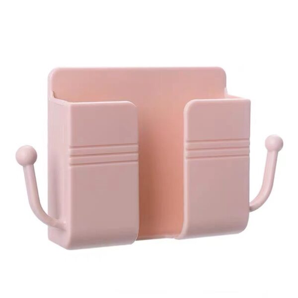 Mobile Phone Plug Wall Holder Punch Free Wall Mounted Organizer Storage Box Remote Control Mounted Charging Multifunction hook - Image 9