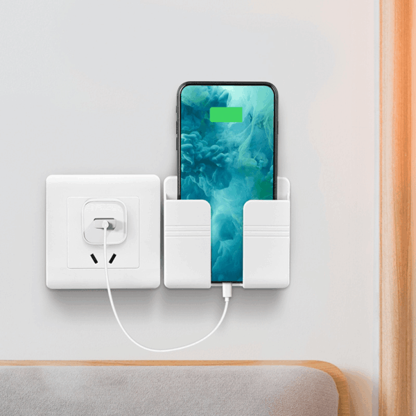 Mobile Phone Plug Wall Holder Punch Free Wall Mounted Organizer Storage Box Remote Control Mounted Charging Multifunction hook - Image 10