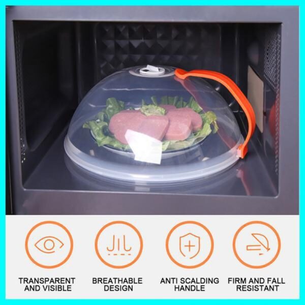 1pc Food Cover, Microwave Oven Heating Cover, Screen Protector For Food For Hot Dishes, Oil Proof Splash Proof Cover, Fresh-keeping Cover, Kitchen Supplies - Image 2