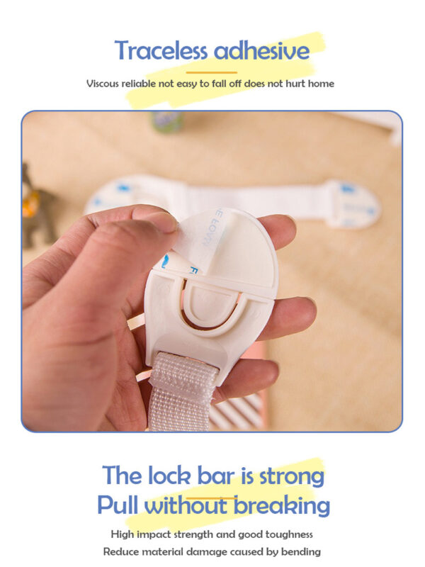 [Youngsters Safety | Secure] 10pcs Easy Install Youngsters Safety Cabinet Locks | Durable ABS Plastic with Adhesive Strips, Multi-Functional Security Protectors | Minimalist Design, Secure Adhesive Lock, Cabinet Security - Image 11