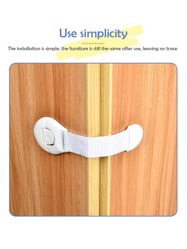 [Youngsters Safety | Secure] 10pcs Easy Install Youngsters Safety Cabinet Locks | Durable ABS Plastic with Adhesive Strips, Multi-Functional Security Protectors | Minimalist Design, Secure Adhesive Lock, Cabinet Security - Image 14