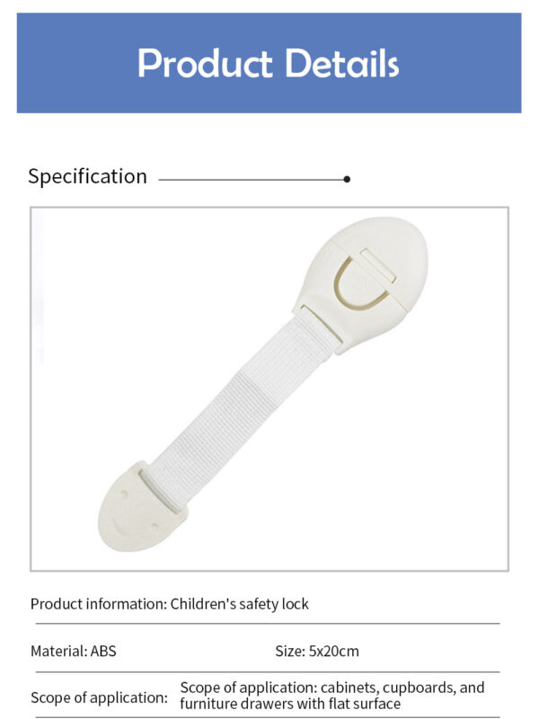 [Youngsters Safety | Secure] 10pcs Easy Install Youngsters Safety Cabinet Locks | Durable ABS Plastic with Adhesive Strips, Multi-Functional Security Protectors | Minimalist Design, Secure Adhesive Lock, Cabinet Security - Image 18
