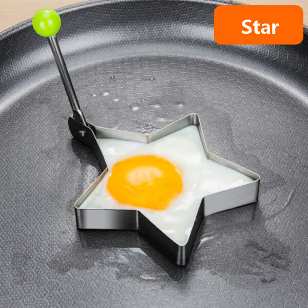 1/4pcs, Egg Mold, Egg Ring Molds, Fried Egg Mold, DIY Fried Egg Mold, Creative Egg Mold, Kawaii Egg Mold, Egg Ring Molds For Cooking, Stainless Steel Ring Mold, Breads Mold, Kitchen Accessories - Image 4