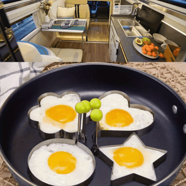 1/4pcs, Egg Mold, Egg Ring Molds, Fried Egg Mold, DIY Fried Egg Mold, Creative Egg Mold, Kawaii Egg Mold, Egg Ring Molds For Cooking, Stainless Steel Ring Mold, Breads Mold, Kitchen Accessories - Image 27