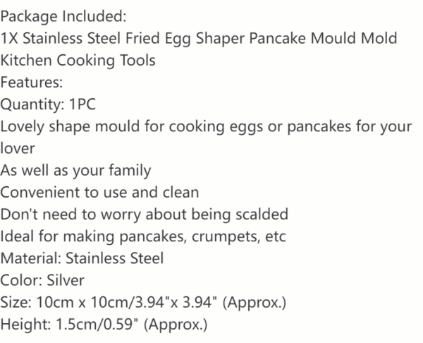 1/4pcs, Egg Mold, Egg Ring Molds, Fried Egg Mold, DIY Fried Egg Mold, Creative Egg Mold, Kawaii Egg Mold, Egg Ring Molds For Cooking, Stainless Steel Ring Mold, Breads Mold, Kitchen Accessories - Image 29