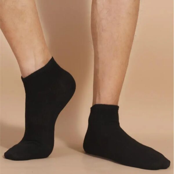 [Breathable Ankle Socks] 10/20 Pairs Breathable Ankle Socks - 100% Polyester Knit Fabric, Solid Color, Hand Wash Only, Sweat Absorbent Summer Thin Boat Socks, Cute Socks, Black, White & Grey - Image 13