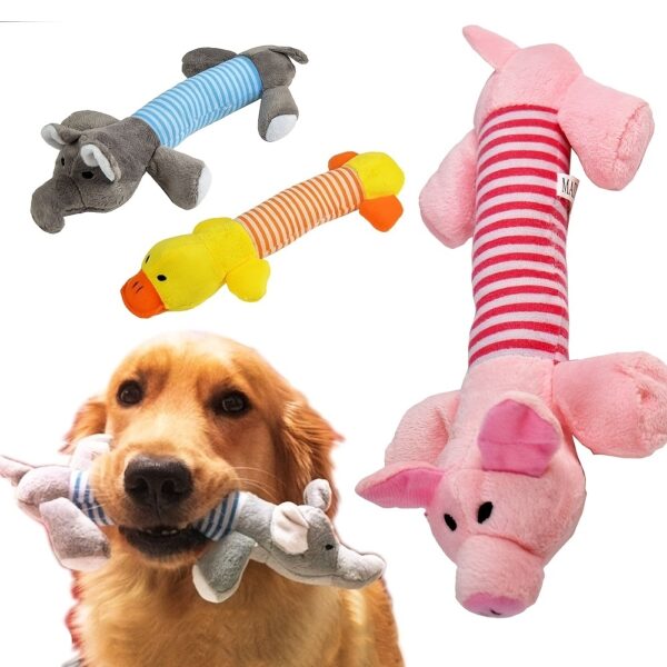 Pig Elephant Design Dog Toys Squeaky Dog Chew Durable Toys Interactive Pet Supplies For Aggressive Chewers - Image 12