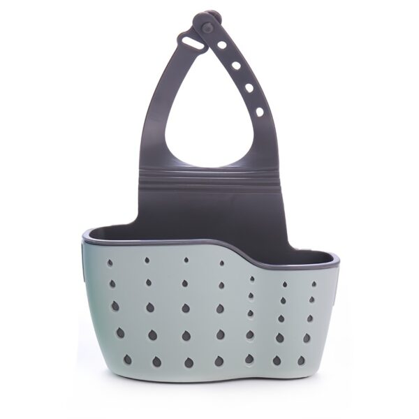 Adjustable Snap-On Sink Organizer - White Plastic Hanging Drain Basket for Sponges & Gadgets, Perfect for Kitchen & Bathroom, No Power Needed, Sponge Holder for Kitchen Sin - Image 16