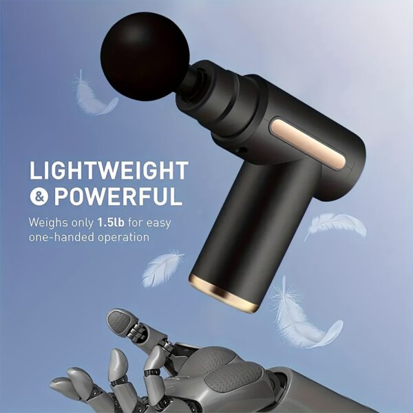Rechargeable Portable Mini Massage Gun: 6-speed adjustment, suitable for body and neck relaxation, compact and elegant design - Image 10