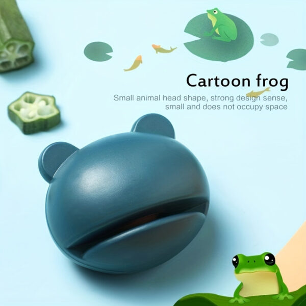 1pc Mini Cartoon Frog Knife Sharpener – Compact, Portable, and Cute Design for Kitchen, Office, and Camping Use – Restores and Repairs Blunt Blades – Plastic Material, No Electricity Needed, Office Stationery, Playful Kitchen Tool, Nonelectric Tool - Image 7