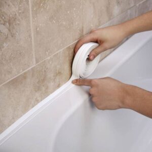 1pc Vintage-Style Self-Adhesive Waterproof Caulk Strip Tape - Easy to Apply, Durable Sealant for Bathroom & Kitchen, Ideal for Toilet Base, Tiles & Flooring