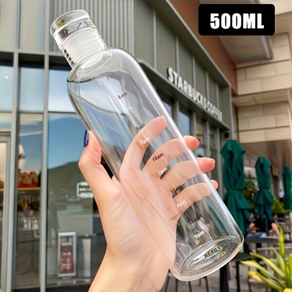 Leak-Proof & Shatterproof Large Capacity Water Bottle with Time Marker, PPSU Scale Cup, Lid & Straw - Perfect for Iced Coffee & Beverages, BPA-Free Plastic - Image 2