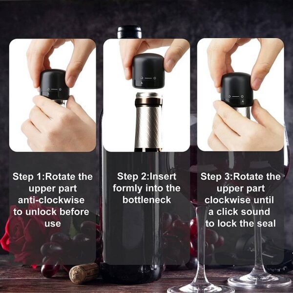 1pc/2pcs New Vacuum Wine Stoppers For Hotel Reusable Champagne Bottle Stoppers Wine Sealer Cap Set Leak-proof Preserver For Restaurant - Image 17