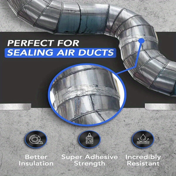 Heat-Resistant Aluminum Foil Tape for Kitchen Pipe and Iron Pot Repairs - Image 4
