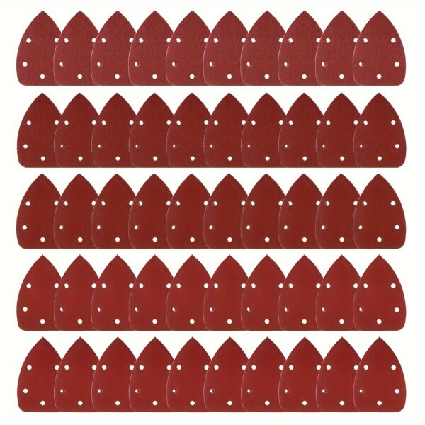 50pcs Mouse Shape 5-hole Sanding Paper, Get Professional Results with 40, 80, 120, 180 & 240 Grits - Image 3