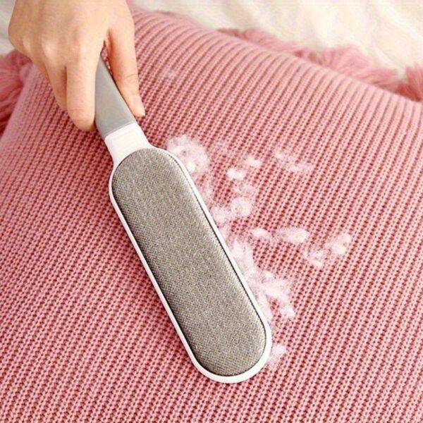 1pc, Reusable Lint Brush, Double-sided Pet Hair Removal Brush, Manual Electrostatic Sticky Lint Pet Hair Dust Brush, Carpet Pet Dog Cat Hair Remover Brush, For Clothing, Sofa, Furniture, Bedding, Carpet, Cleaning Tool - Image 3