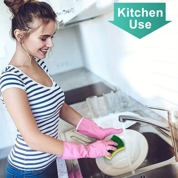 8/16/32pcs, Multifunctional Cleaning Sponge, Double-Sided Scouring Pad For Household Cleaning, Dishwashing Sponge, Premium Kitchen Sponge, Durable Non-scratch Sponge Wipe, Super Absorbent, Cleaning Supplies, Cleaning Tool - Image 15