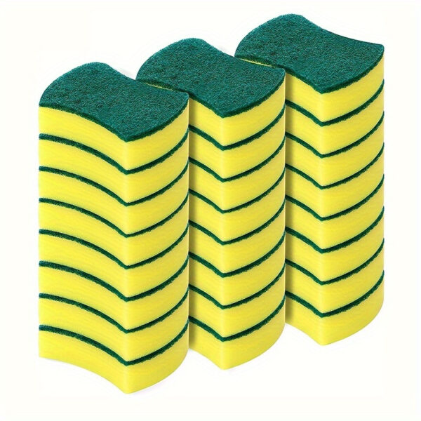 8/16/32pcs, Multifunctional Cleaning Sponge, Double-Sided Scouring Pad For Household Cleaning, Dishwashing Sponge, Premium Kitchen Sponge, Durable Non-scratch Sponge Wipe, Super Absorbent, Cleaning Supplies, Cleaning Tool - Image 2