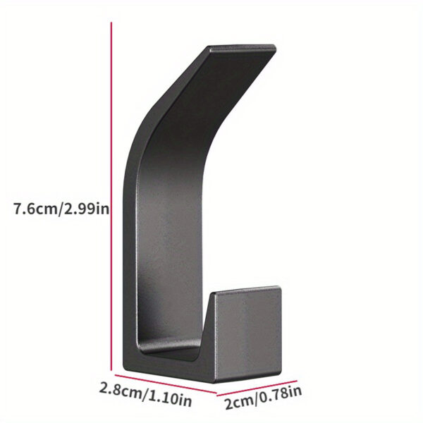5pcs No-Drill Sticky Hooks Set - Versatile Wall Hooks for Bedroom, Kitchen, Bathroom - Ideal for Clothes & Hats Storage - Image 6