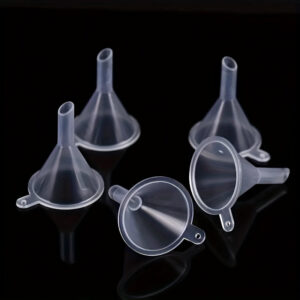 5pcs Mini Plastic Funnels - Perfect for Perfume, Essential Oils & Crafts | Transparent Liquid Filling Tools for Kitchen & Restaurant Use