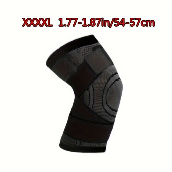 1pc protective sports knee pads, double strap large size design, Light Beige friendly quick drying elastic knitted fabric, running, mountaineering, basketball protection, sports protection preferred, necessary for sports fitness, daily use - Image 27