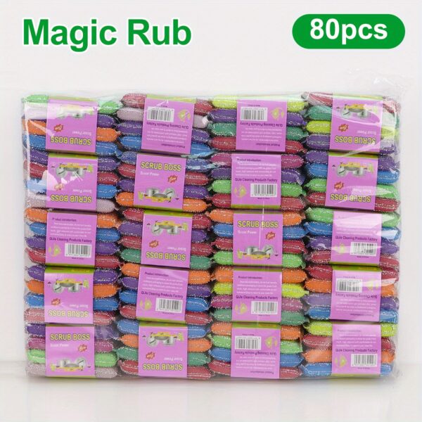 [4pcs Double-sided Cleaning Sponge] 4pcs, Kitchen Dishwashing Sponge, Does Not Hurt Pot Brush Pot Artifact, Household Double-sided Cleaning Sponge Wipe, Scouring Pad, Kitchen Scrub Sponge, Cleaning Supplies, Cleaning Tool, Back To School Supplies - Image 11