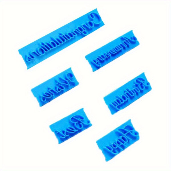 6PCS Deluxe Cake Decorating Kit - Handwritten Phrase Letter Style Fondant Molds, Chocolate Molds, DIY Supplies, Kitchen Gadgets, Baking Tools - Food Safe, Durable, Easy-to-Use, Versatile, and Perfect for Cake Decorating Beginners and Professionals Alike - Image 5