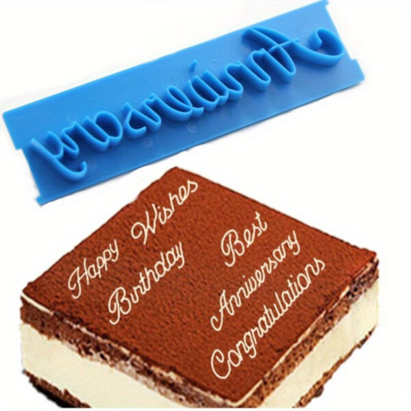 6PCS Deluxe Cake Decorating Kit - Handwritten Phrase Letter Style Fondant Molds, Chocolate Molds, DIY Supplies, Kitchen Gadgets, Baking Tools - Food Safe, Durable, Easy-to-Use, Versatile, and Perfect for Cake Decorating Beginners and Professionals Alike - Image 16
