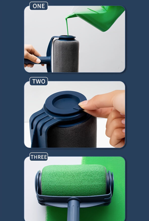 1pc Complete Paint Roller Set - Quick-Load, Smooth Application - for Walls, Oil & Latex Paints, with Durable Handle & Extension Bar - Image 16