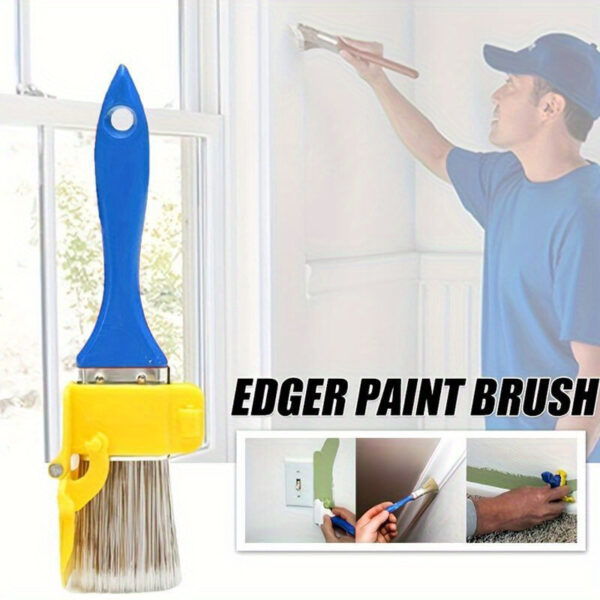 1 Set 2-in-1 Edge Painting Brush with Color Separation Guide, Durable Plastic Handle, Multi-Use DIY Paint Tool for Frame, Wall, Window, and Ceiling Edging, Lightweight, Precise Latex Paint Trimming Separator Tools - Image 19