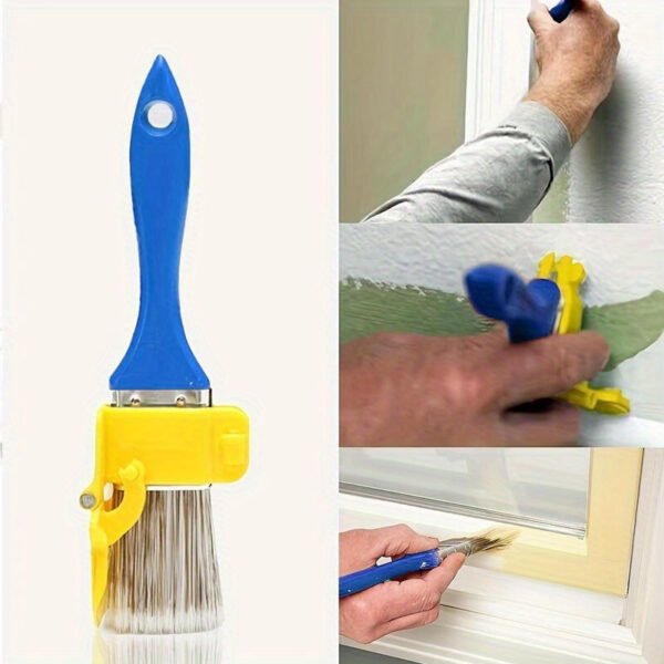 1 Set 2-in-1 Edge Painting Brush with Color Separation Guide, Durable Plastic Handle, Multi-Use DIY Paint Tool for Frame, Wall, Window, and Ceiling Edging, Lightweight, Precise Latex Paint Trimming Separator Tools - Image 20