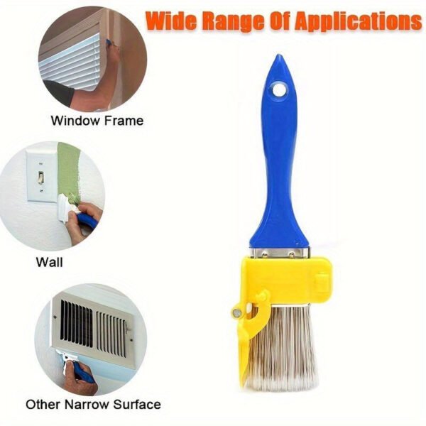 1 Set 2-in-1 Edge Painting Brush with Color Separation Guide, Durable Plastic Handle, Multi-Use DIY Paint Tool for Frame, Wall, Window, and Ceiling Edging, Lightweight, Precise Latex Paint Trimming Separator Tools - Image 21
