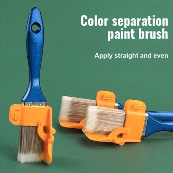 1 Set 2-in-1 Edge Painting Brush with Color Separation Guide, Durable Plastic Handle, Multi-Use DIY Paint Tool for Frame, Wall, Window, and Ceiling Edging, Lightweight, Precise Latex Paint Trimming Separator Tools - Image 24