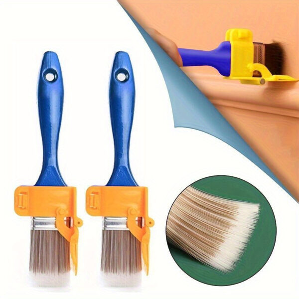 1 Set 2-in-1 Edge Painting Brush with Color Separation Guide, Durable Plastic Handle, Multi-Use DIY Paint Tool for Frame, Wall, Window, and Ceiling Edging, Lightweight, Precise Latex Paint Trimming Separator Tools - Image 25